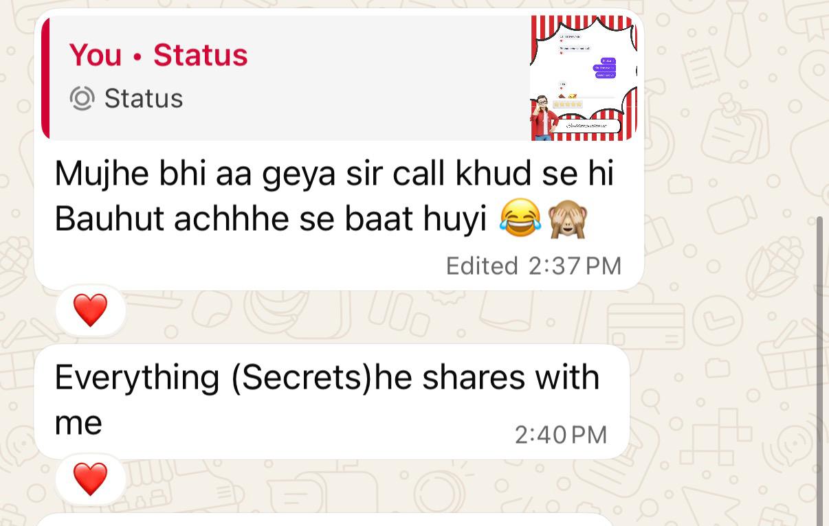 Client sharing call came through after reading